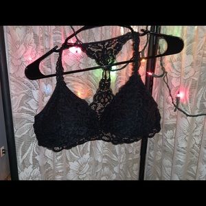 Black lace bralette